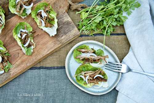 Pulled pork laqué en salade