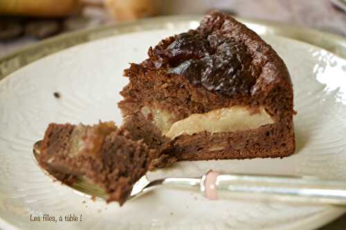 Gâteau light chocolat poires