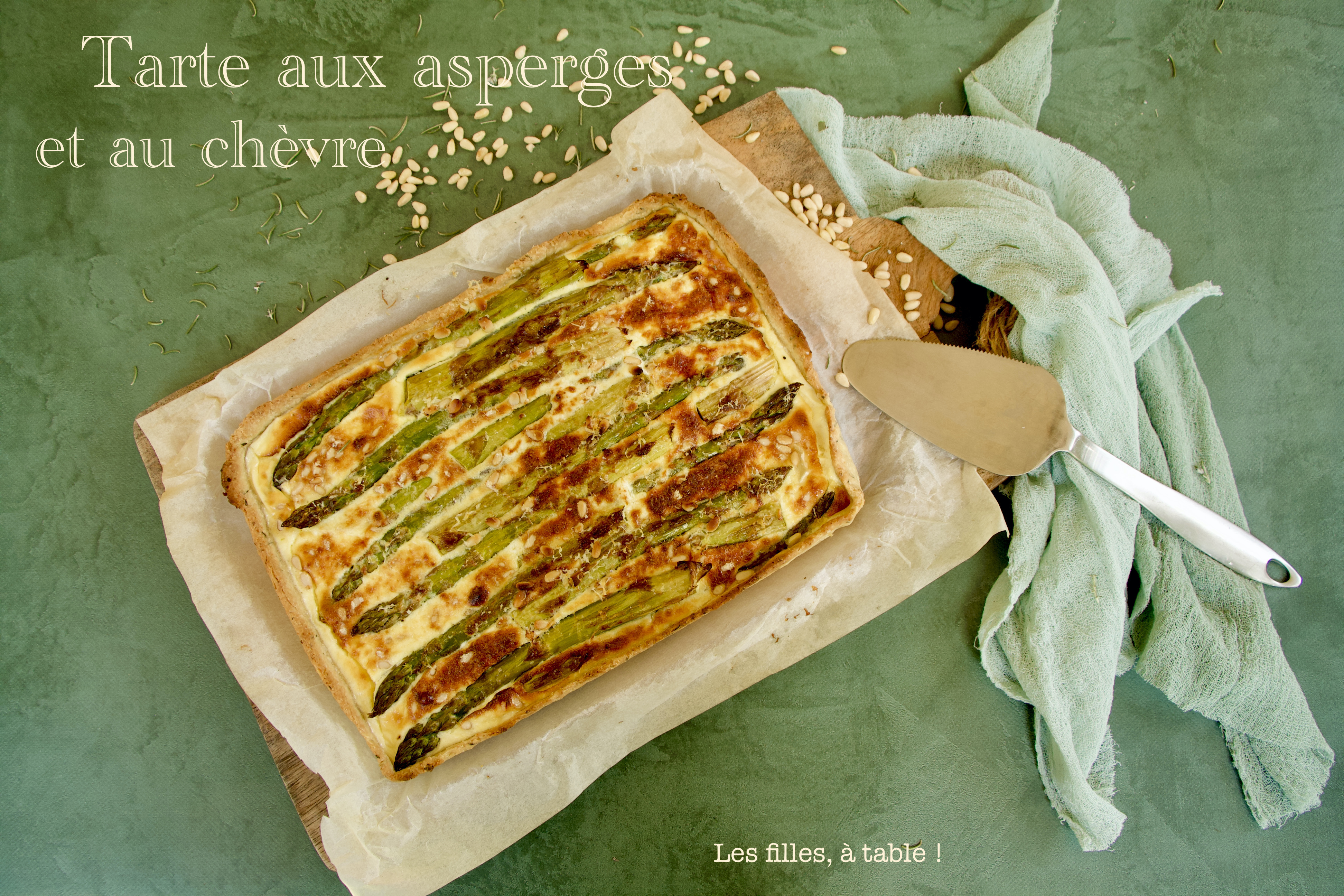 Tarte aux asperges et au chèvre