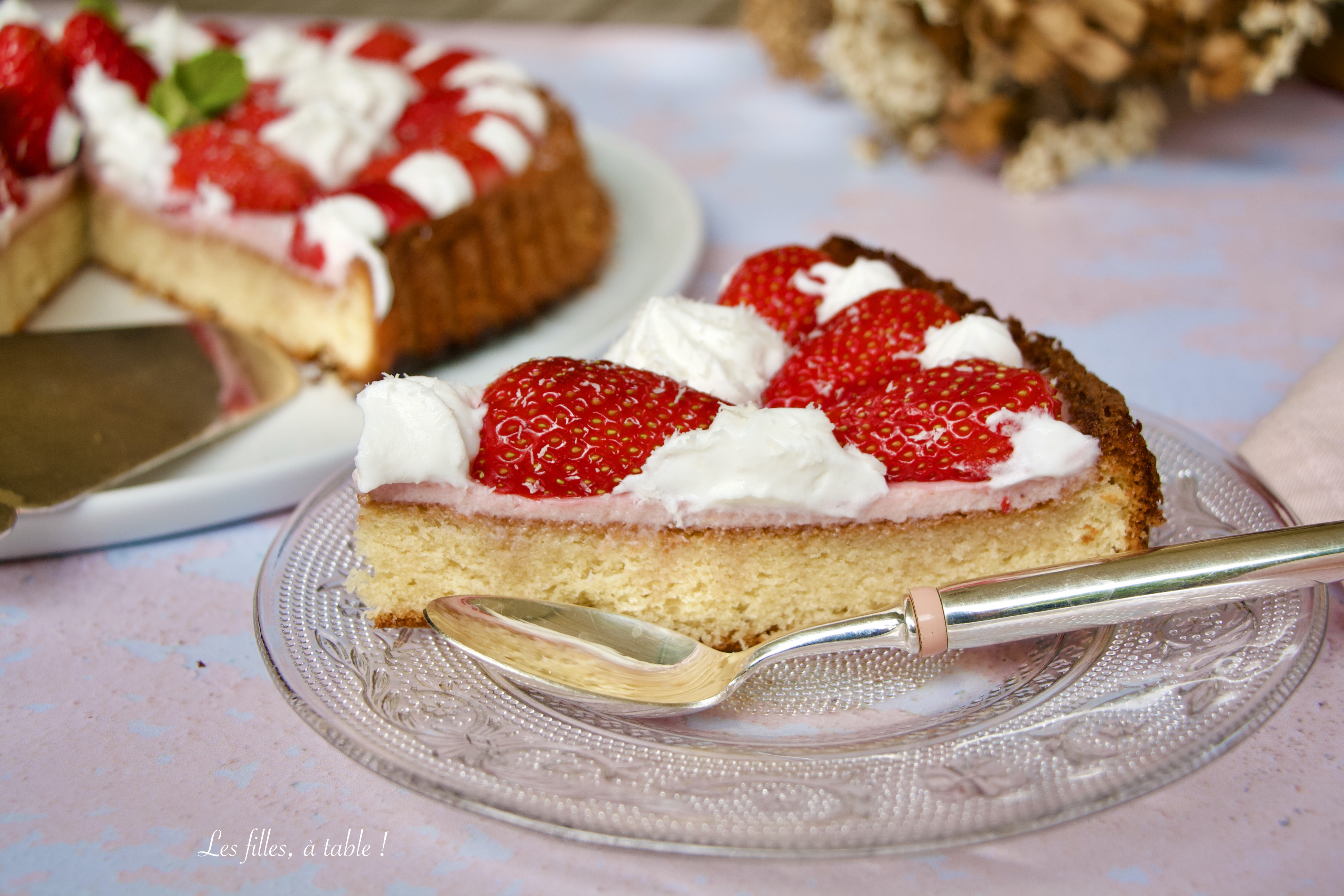 Tarte renversée aux fraises