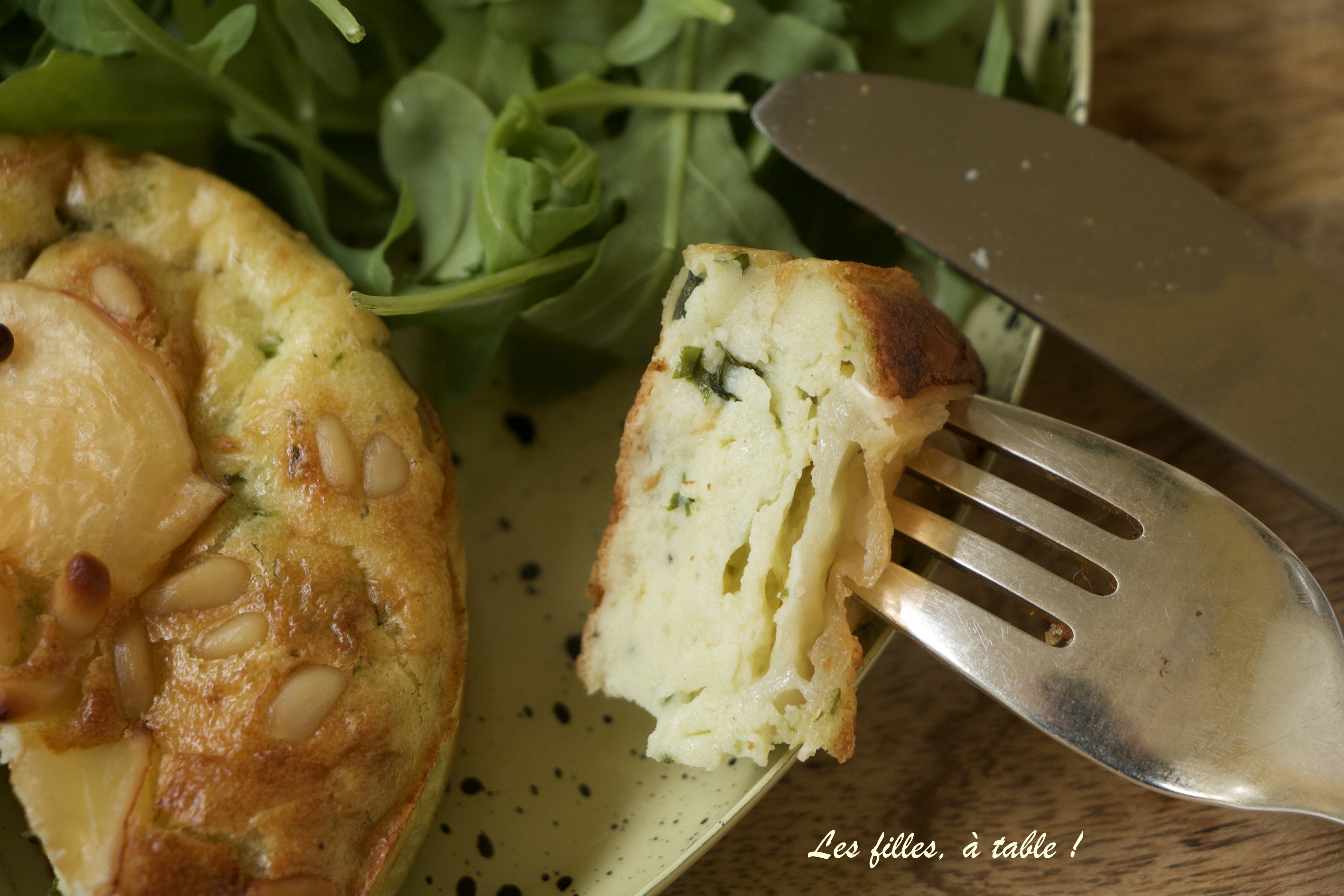 Clafoutis au chèvre et à l’ail des ours