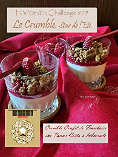 Glace à la rhubarbe et crumble – Défi Foodista Challenge #99