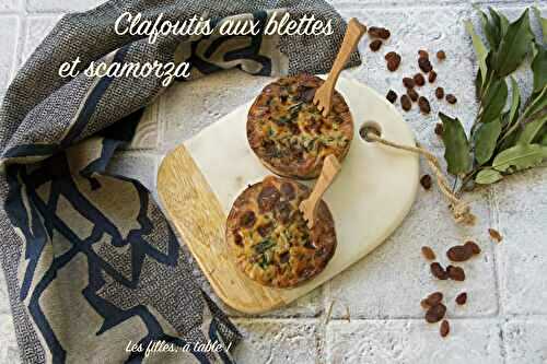 Clafoutis aux blettes, scamorza et raisins secs