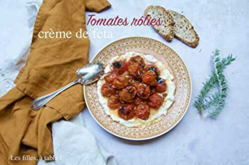 Tomates rôties, crème de feta