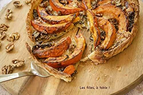 Tarte aux champignons et potimarron