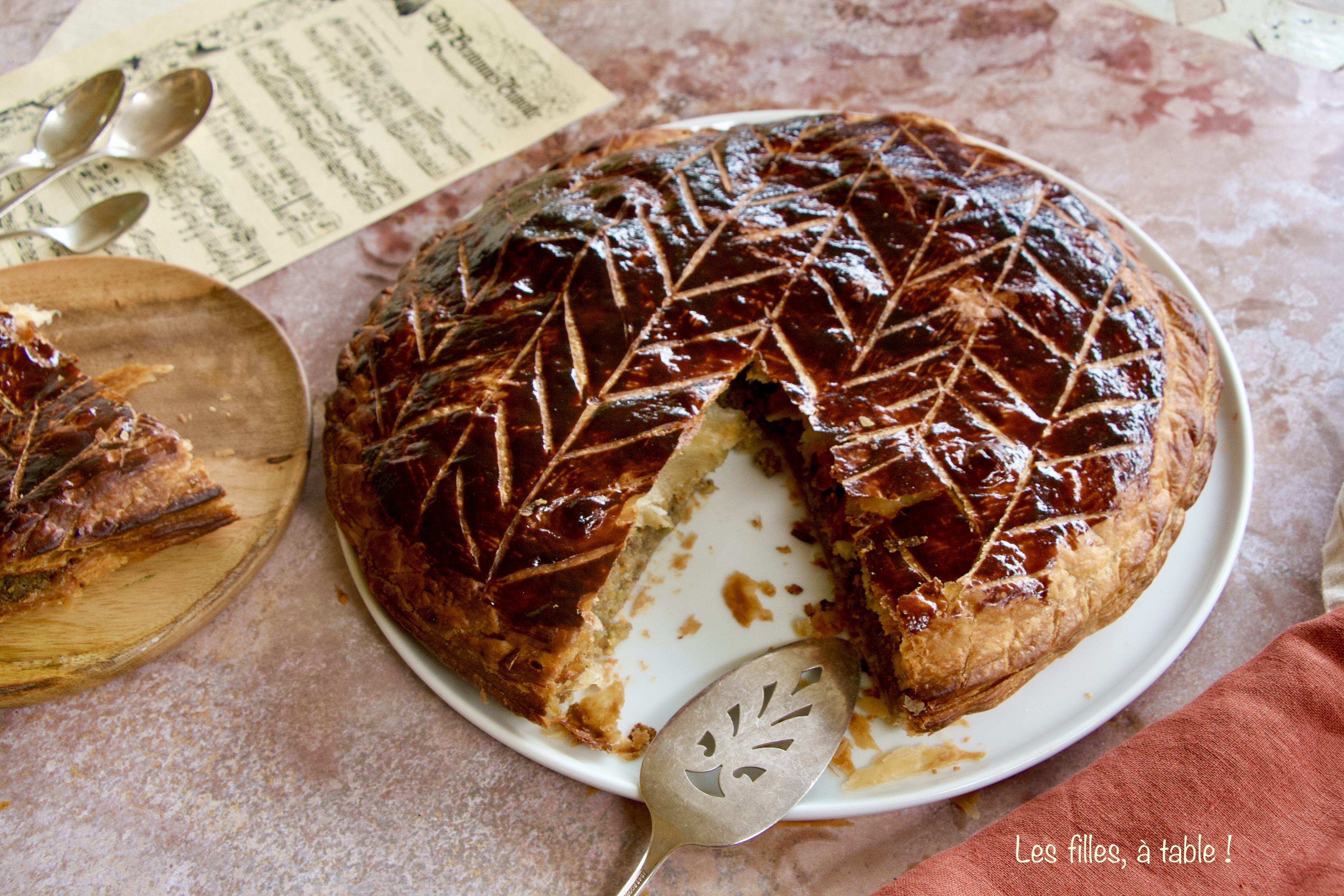 Galette pistaches et cerises amarena