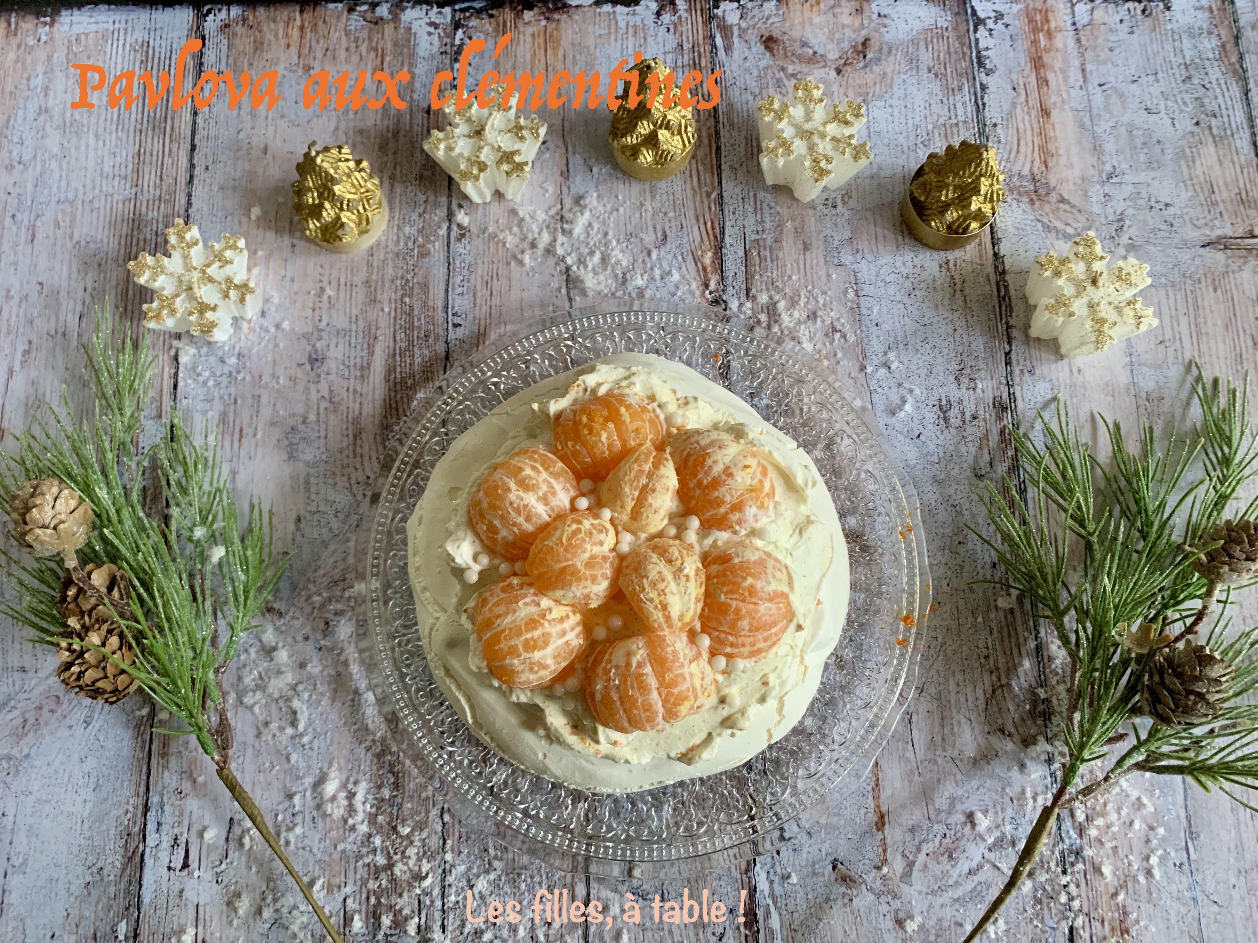 Pavlova aux clémentines