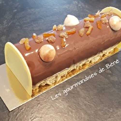 Bûche marron/mandarine