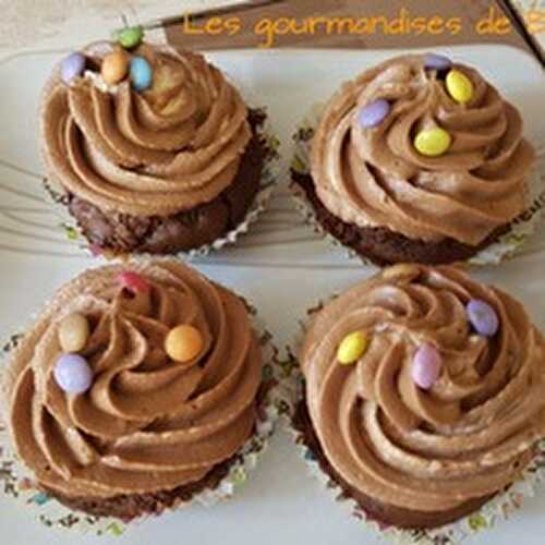Cupcake chocolat/smarties