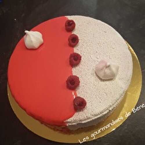 Entremet framboise /chocolat blanc