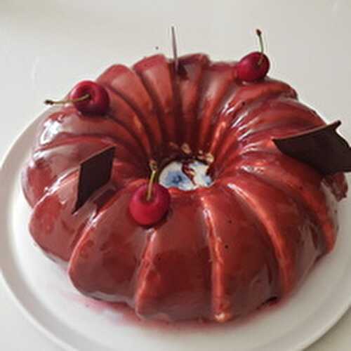 Entremet vanille insert cerises