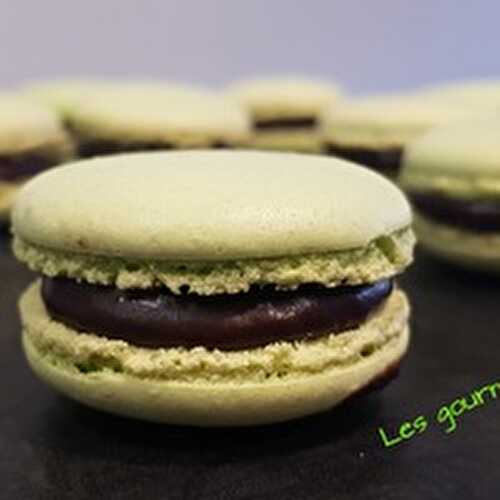 Macarons menthe /chocolat