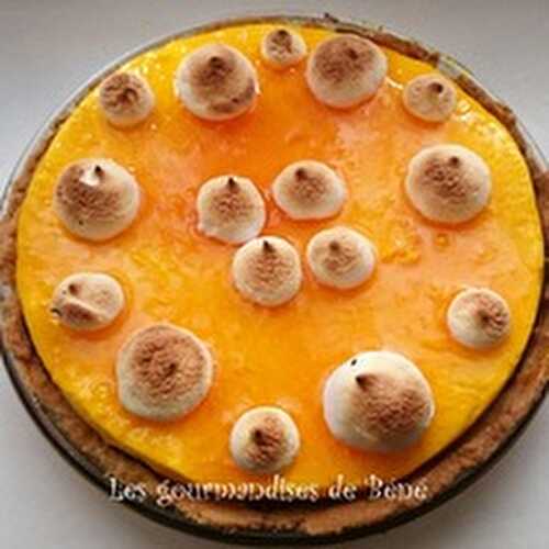 Tarte chocolat mandarine meringuée