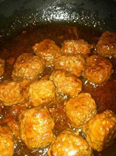 Boulettes provençales et ses spaghettis .