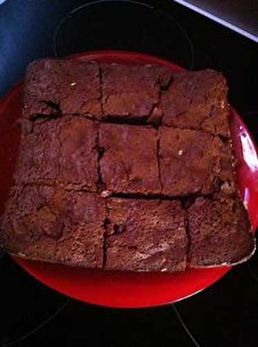 Brownies au chocolat noir praliné et au sucre Muscovado .