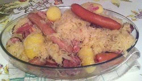 Choucroute maison à la bonne moutarde d’Alsace Raifalsa et Alelor .