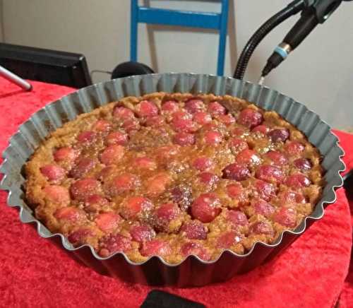 Clafoutis aux cerises au Muscat de Lunel et au Sucre Muscovado équitable .