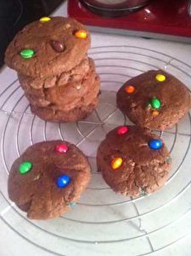 Cookies gourmands tout chocolat M&M'S chocolat extrait de vanille
