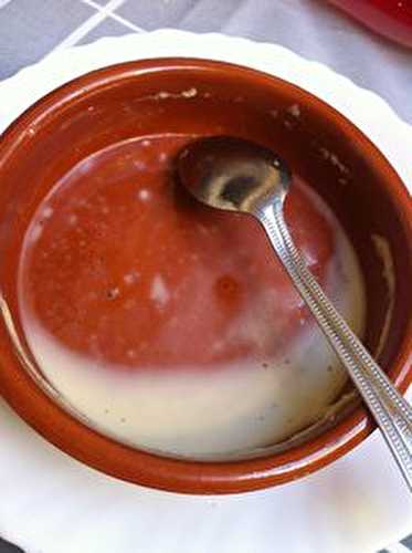 Crème anglaise maison oups il en reste plus .