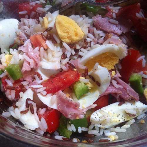 Duo de riz équitables en salade la fraîcheur assurée .