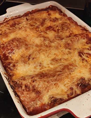 Gratiné de cannellonis sans gluten épinards boeuf sauce tomate aux herbes au cake factory.