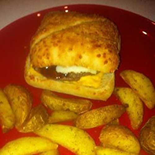 Hamburger maison à la Tome de Savoie.