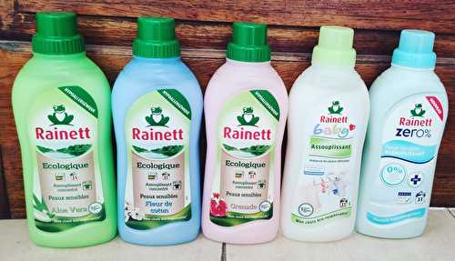 La gamme d'adoucissants de chez Rainett .