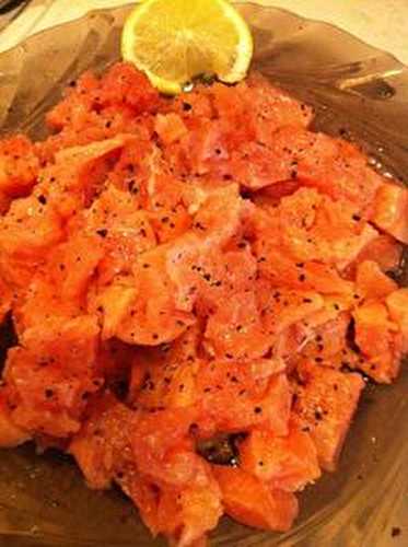 Marinade de saumon frais au citron au poivre de Cubèbe - Les Gourmandises de Bénédicte 