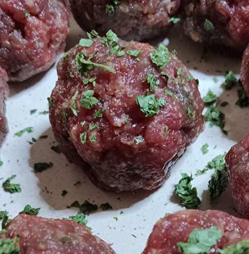 Mes boulettes de boeuf sans gluten gourmandes.