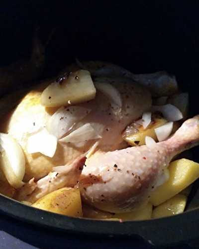 Mon poulet rôti au Cookeo  et sans gluten avec ses pommes de terres fondantes aux herbes . - Les Gourmandises de Bénédicte 