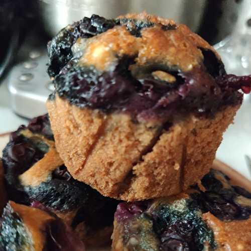 Muffins aux myrtilles fraîches sans gluten