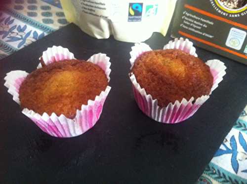 Muffins aux pommes poires et Trio de Quinoas sucre Muscovado équitable .