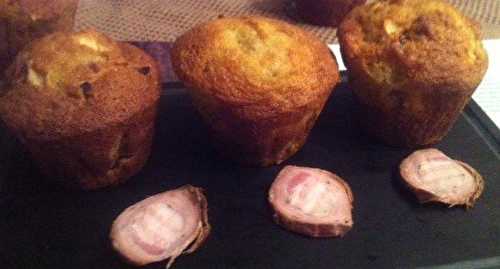 Muffins sucrés salés à la compotée de pommes vanille équitable  et morceaux d'andouille au lard de la maison Paul Danjou . - Les Gourmandises de Bénédicte 