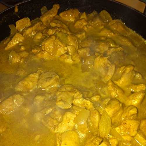 Poulet au curry indien.