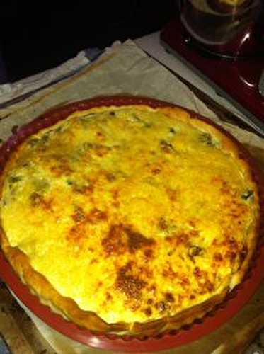 Quiche aux poireaux chèvre et noix