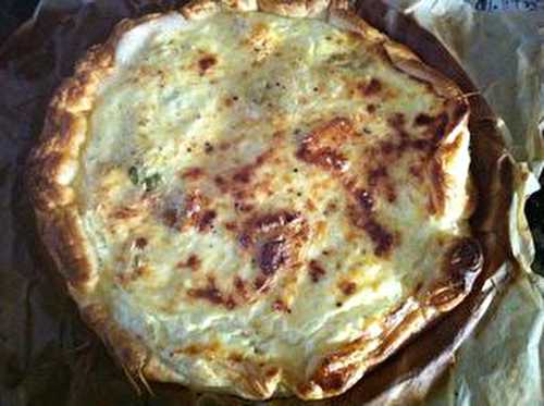 Quiche maison aux poivrons chèvre curry