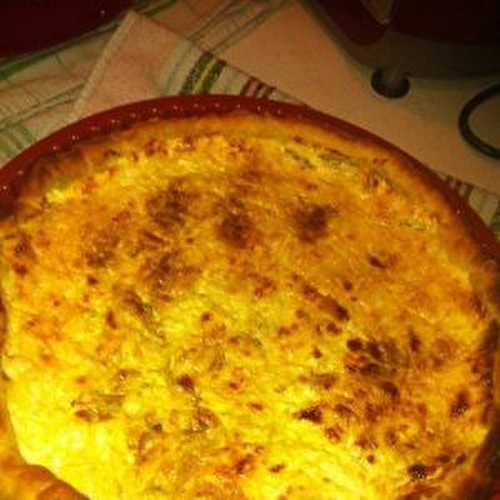 Quiche maison lardons curry emmental