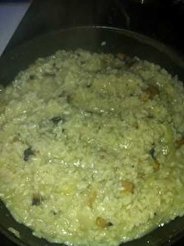 Risotto aux champignons au poivre long.