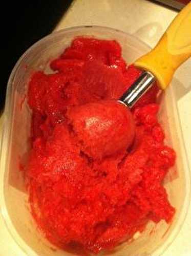 Sorbet maison à la fraise