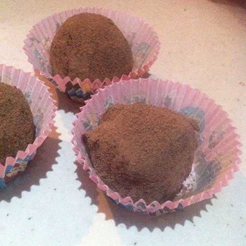 Truffes au chocolat noir équitable fève de Tonka .