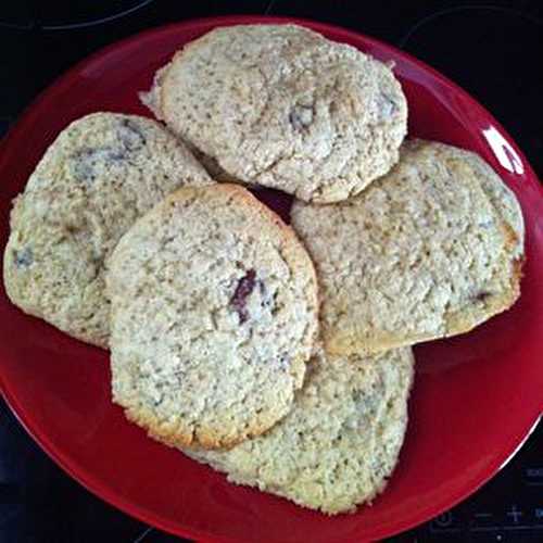 Tuiles façon cookies à la vanille chocolat caramel beurre salé .