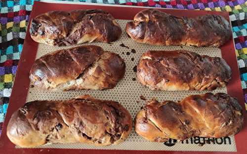 Mes petits pains viennois aux doubles pépites de chocolat sans gluten au companion.