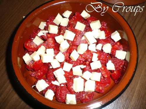 Crumble aux framboises et chocolat blanc