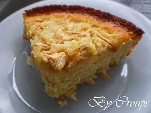 Gâteau aux pommes et noix de coco