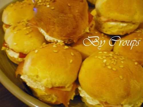 Mini hamburger jambon cru / boursin - Les gourmandises de Croups