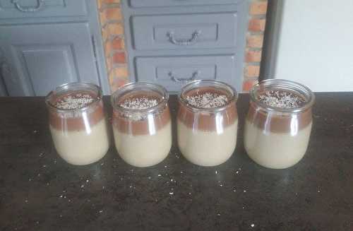 Panna cotta lait de soja miel/sarrasin et crème chocolat