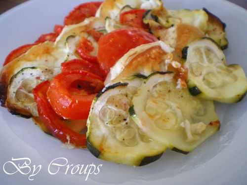 Tian de légumes : courgette, tomate et chèvre - Les gourmandises de Croups