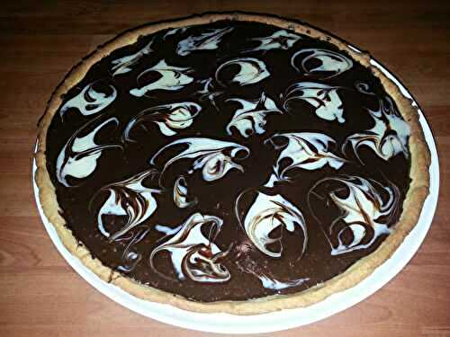 Tarte bicolore au chocolat