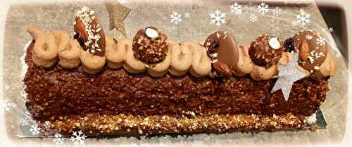 🎄 Bûche  au deux chocolats glaçage rocher 🎄