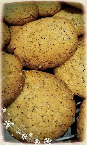 Cookies à l'écorce de citron graines de pavots sésames - L atelier de nanou